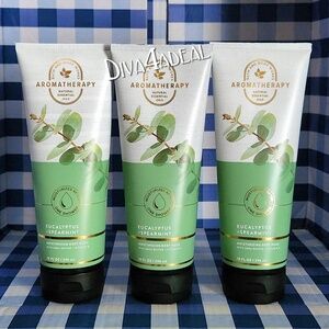 3x Bath & Body Works AROMATHERAPY EUCALYPTUS Stress Relief Body Wash Bundle